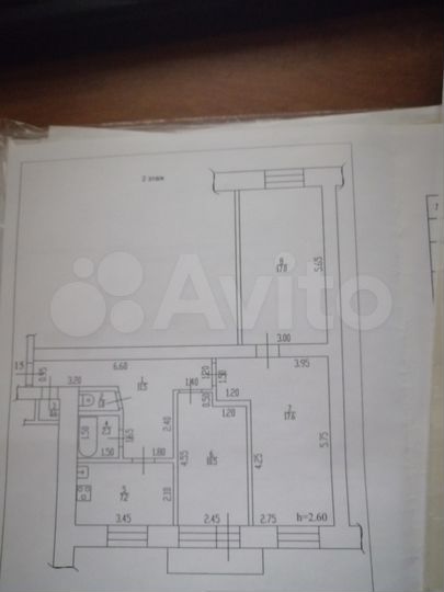 3-к. квартира, 67,7 м², 2/2 эт.