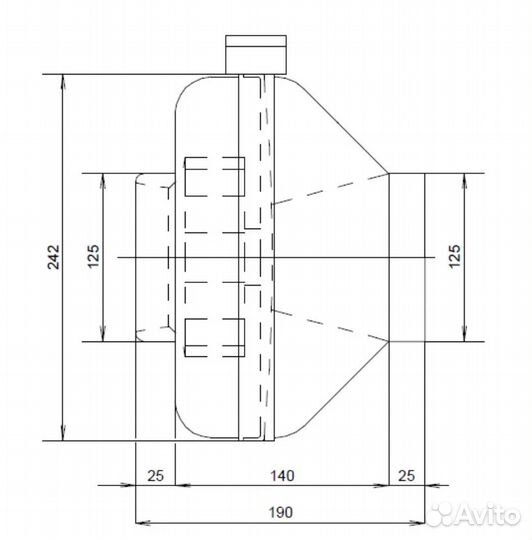 Круглый канальный вентилятор - Rosenberg R 125