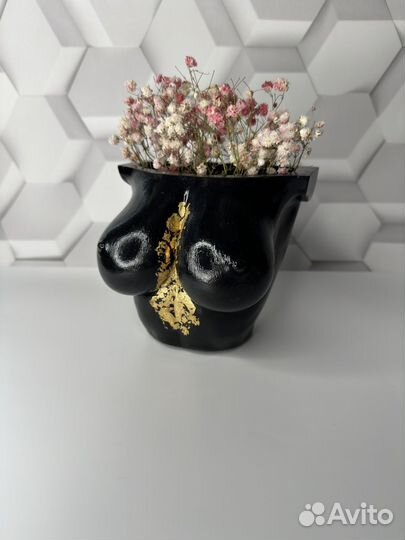 Гипсовое кашпо 