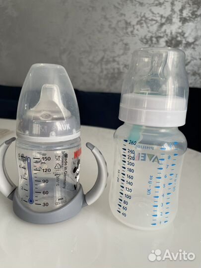 Бутылочки avent и поильник nuk