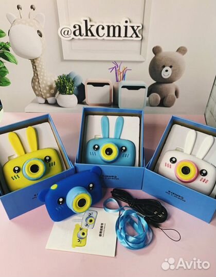 Детский фотоаппарат зайчик и мишка
