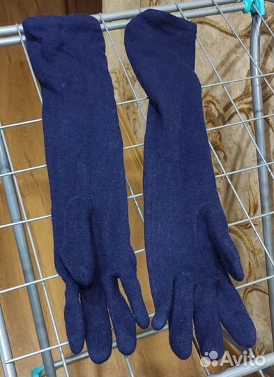 Перчатки женские шерстяные длинные