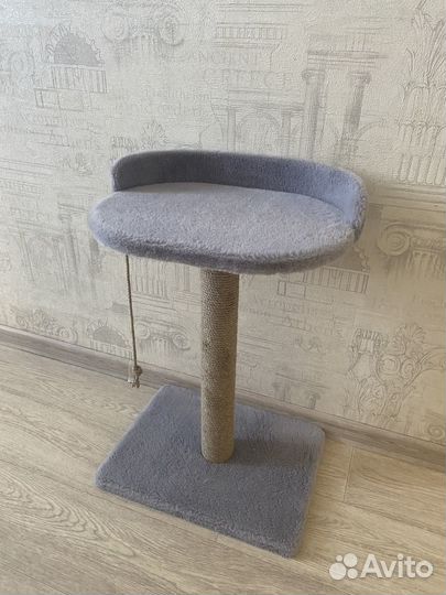 Когтеточка столбик с лежанкой для кошки