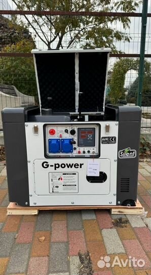 Генератор дизельный 10 kW g-power однофазный 11000