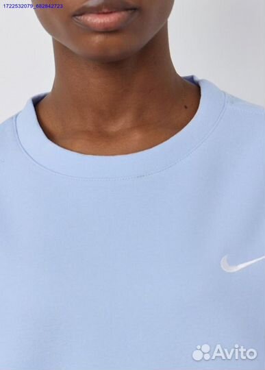 Свитшот укороченный Nike oversize Blue