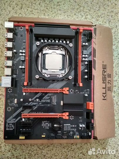 Комплект мать Kllisre x99 + проц 2640v3 + озу 16гб