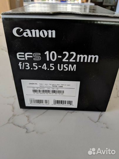 Новый Canon EF-S 10-22mm f/3.5-4.5 USM