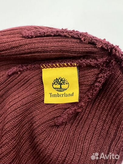 Шапка легкая носок-чулок Timberland бордовая