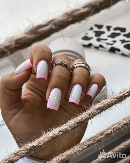 Маникюр наращивание покрытие гель лаком