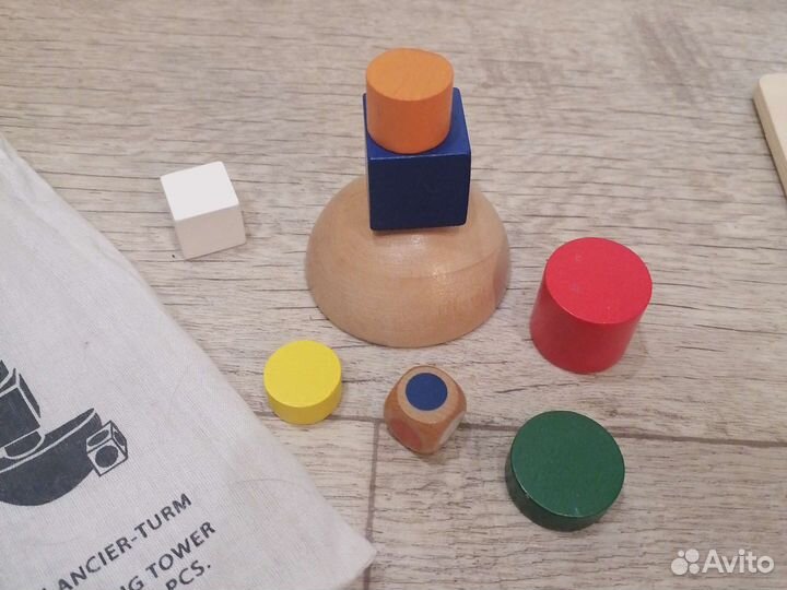 Развивающие игрушки из дерева пакетом для детей