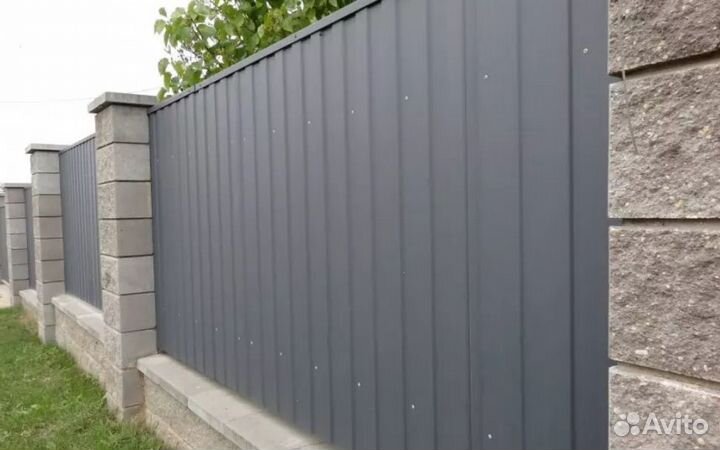 Забор металлический,калитки под ключ