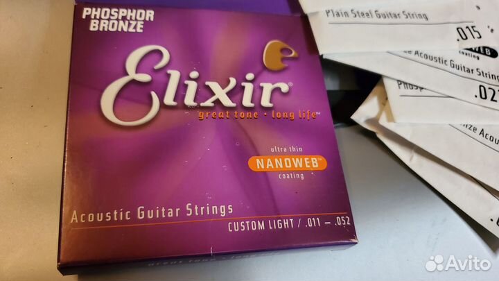 Adams ET3000, Elixir 11-52PhosphorBronze, медиатор