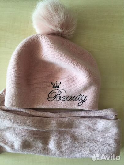 Комплект шапка и шарф для девочки