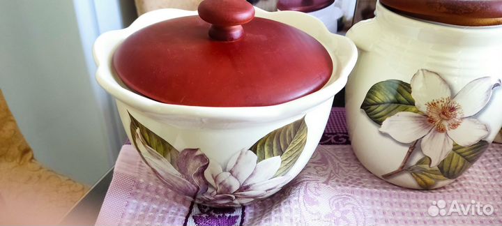 Набор керамической посуды для хранения на кухню