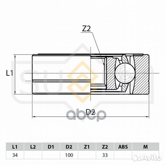 Шрус внутренний перед лев ST1125 sufix