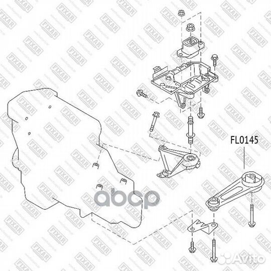 Опора двс nissan Almera 00- FL0145 fixar
