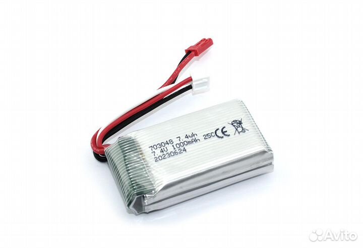Аккумулятор Li-Pol 7.4V 703048 1000mAh JST