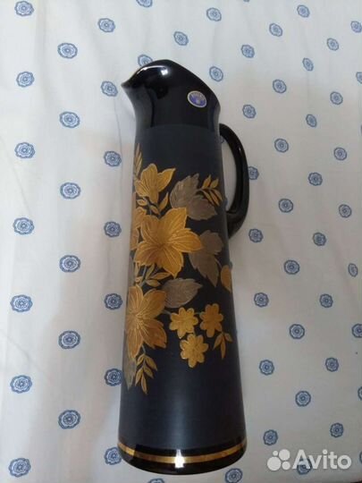 Графин и 6 стаканов, ваза для цветов,Богемия Чехия