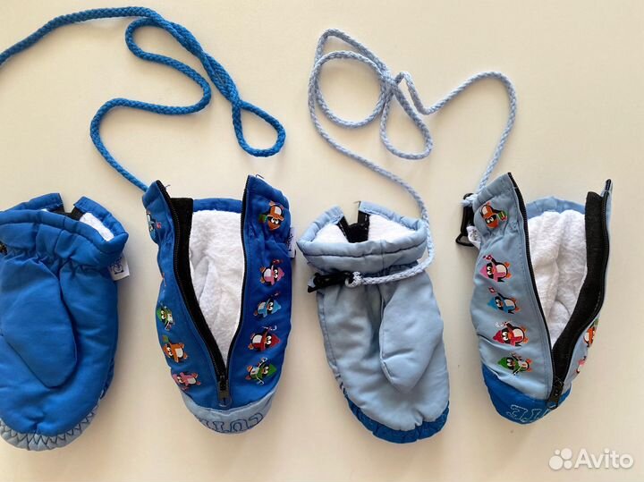 Шапки и рукавички для двойни