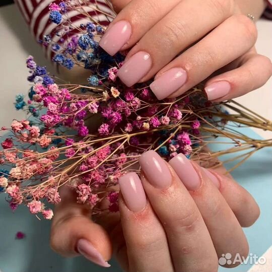 Наращивание ногтей, гель лак