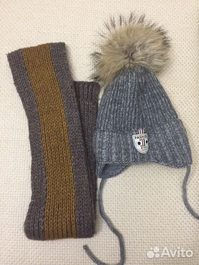 Шапка и шарф детский (набор)