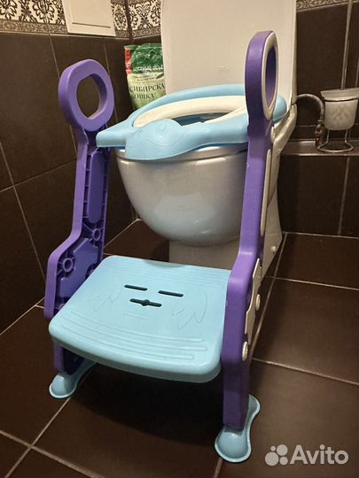 Сиденье для унитаза детское со ступенькой