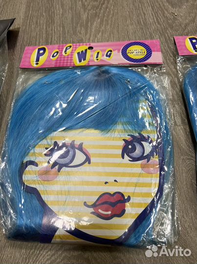 Парик голубой