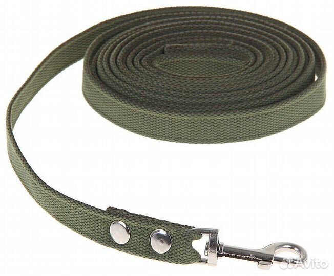 Поводок брезентовый хаки ширина 10мм длина 5м