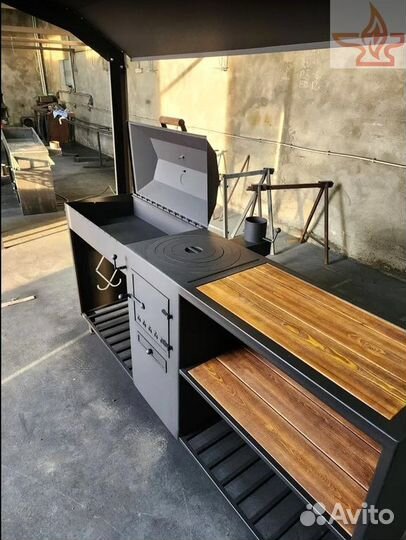 Мангал с крышей 4в1