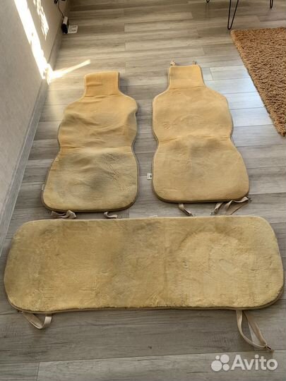 Меховые чехлы мутон на Kia Rio хэтчбек 2013