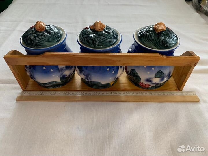 Новый Набор банок для сыпучих продуктов, специй