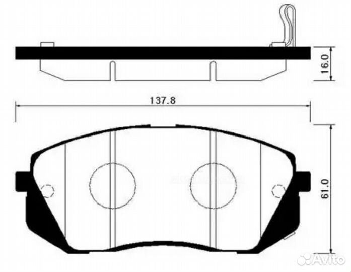 HSB HP1040 Колодки тормозные дисковые передн KIA: