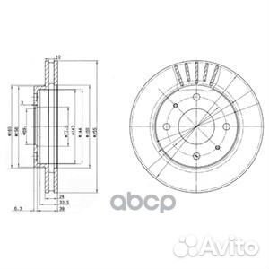 Диск тормозной перед mitsubishi galant EA#/E5#