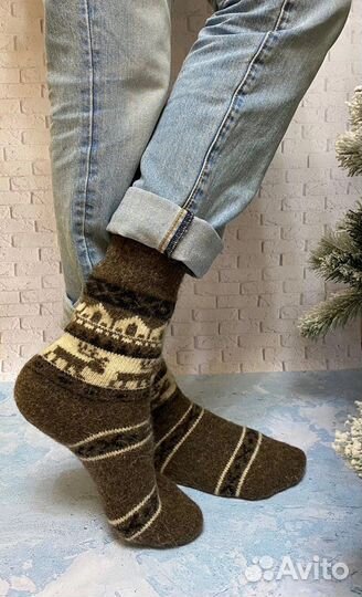 Носки мужские шерстяные теплые плотные