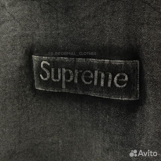 Худи supreme maison margiela черная оверсайз