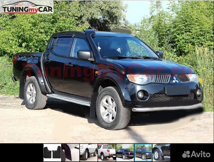 Брызговики широкие Mitsubishi L200 2007-2015 (4шт)