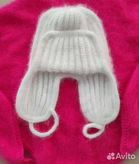 Шапка ушанка из пуха норки