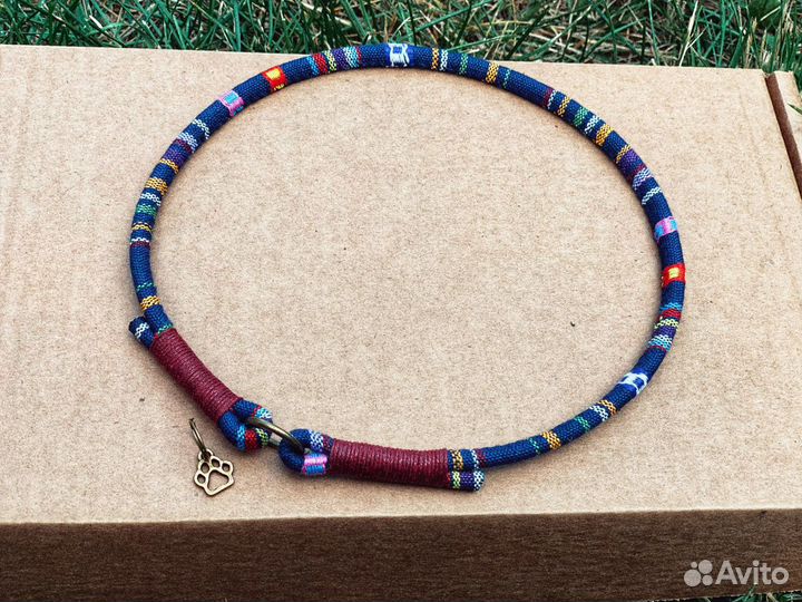 Ошейник для адресника For Dogs&Cats ручная работа