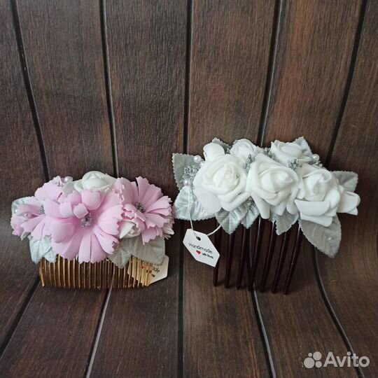 Гребень для волос с цветами