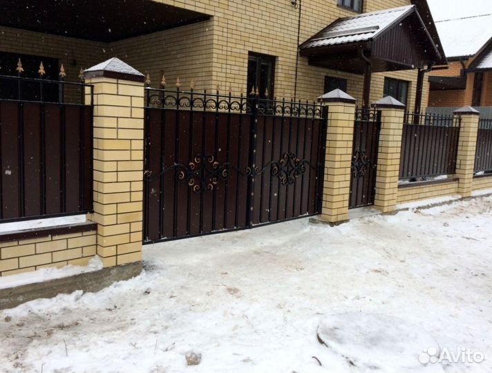 Кованные ворота с установкой