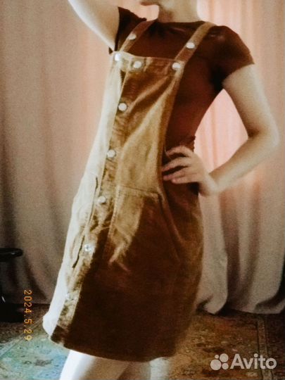 Вельветовый сарафан