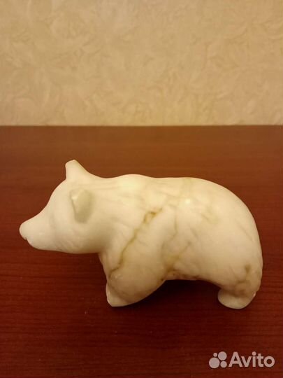 Фигурки 3 медведей из мрамора Старый Китай