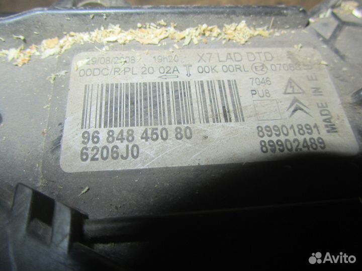 Фара передняя правая левая Citroen C5