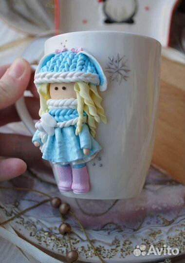 Новогодняя Кружка с девочкой