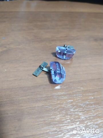 Советские запонки. Винтаж.Серебро, хрусталь