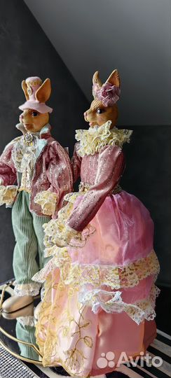 Пасхальные зайцы кролики пара