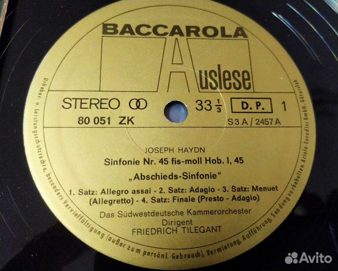 Гайдн лучшие симфонии винил Германия