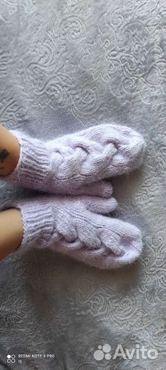 Варежки вязаные