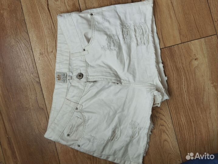 Шорты летние джинсовые женские кожаные