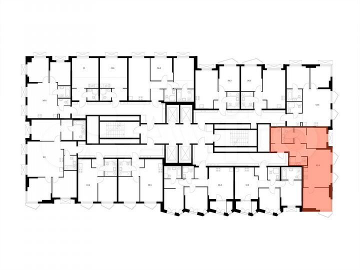 2-к. квартира, 62,4 м², 20/32 эт.